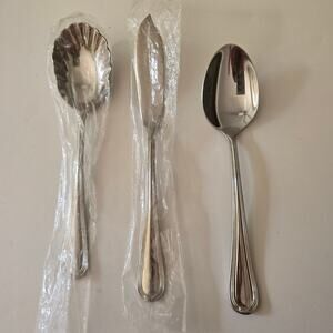 NOS Reed & Barton WOODBURY Butter Knife Sugar and Teaspoon Stainless Flatware